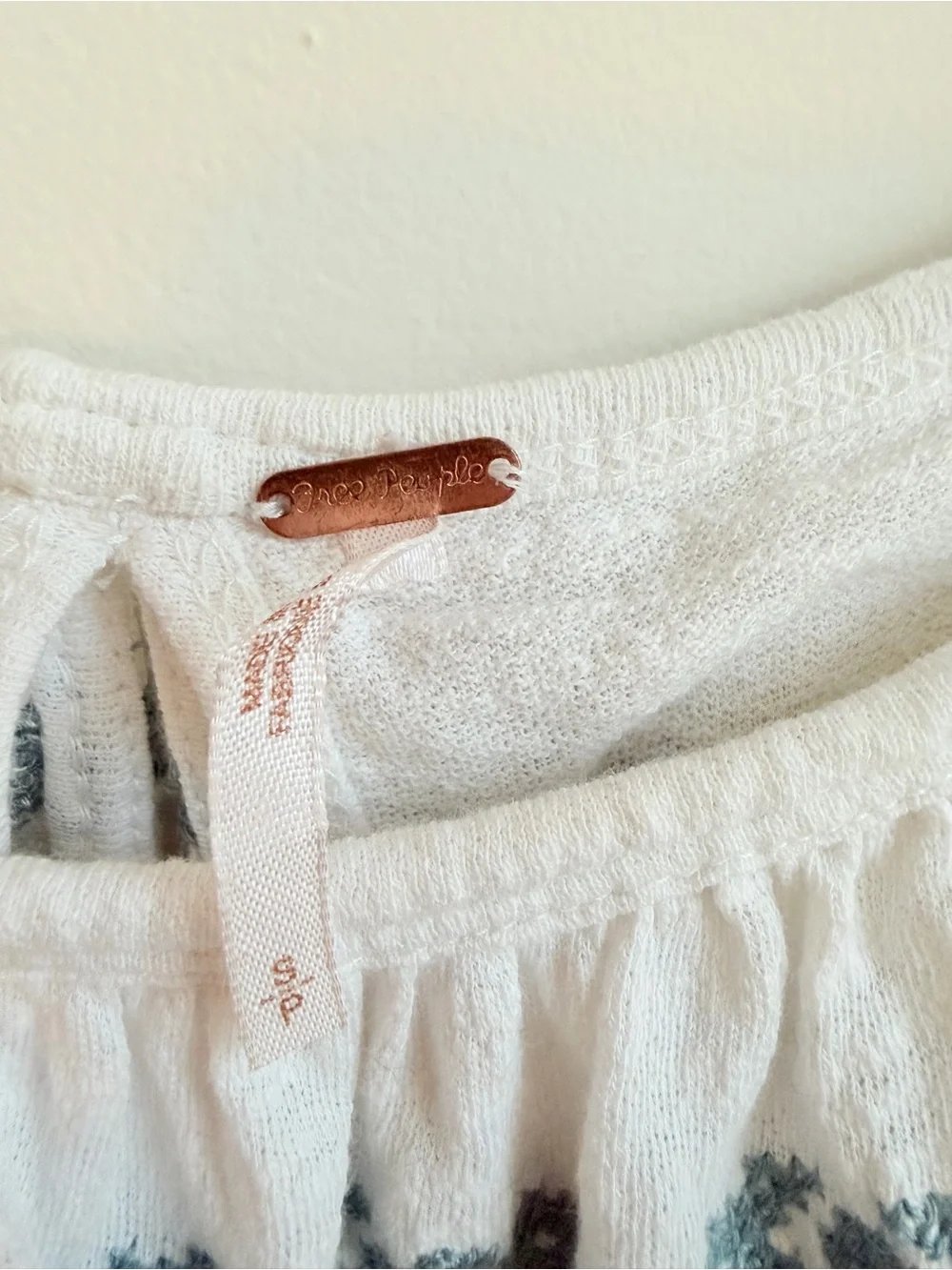 Embroidered Free People Top